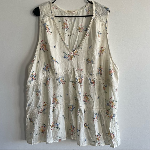 Rewind Sleeveless Lightweight Floral Lace Flowy Blouse Women’s size 3X - Picture 1 of 7